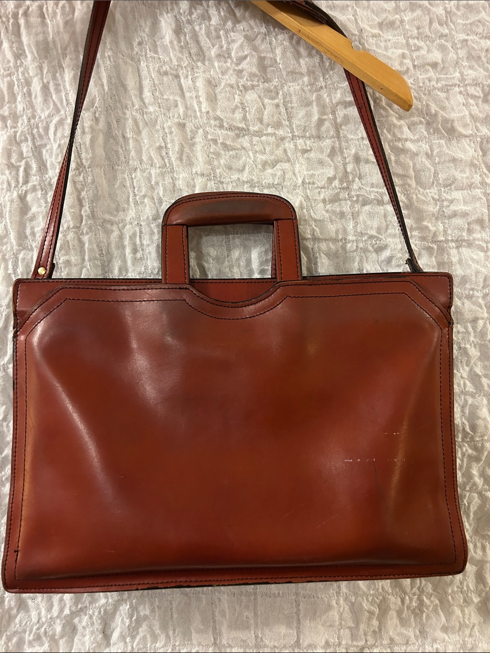 Vintage C & C Leather Briefcase/Messenger Bag